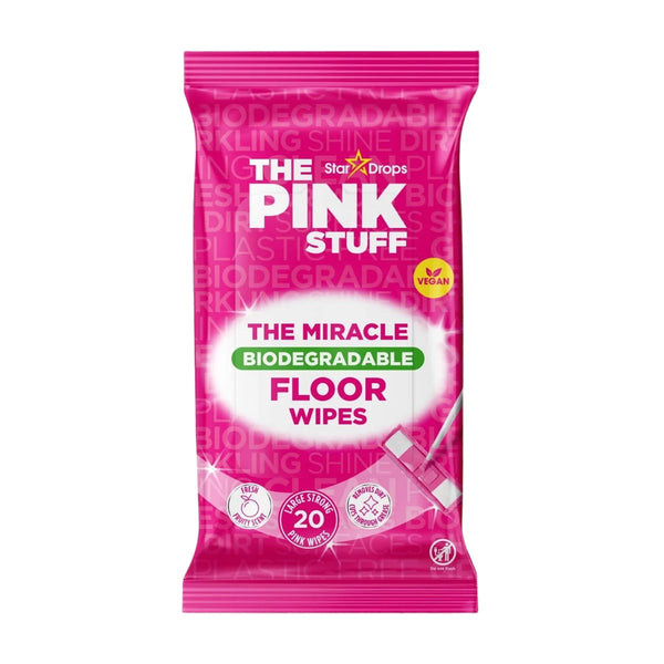 The Pink Stuff Miracle Floor Wipes, Large and Strong 20 Cleaning Floor Wipes