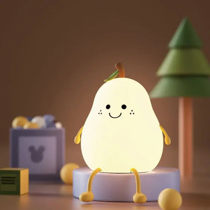 LED Pear Silicone Night Light | Touch Control