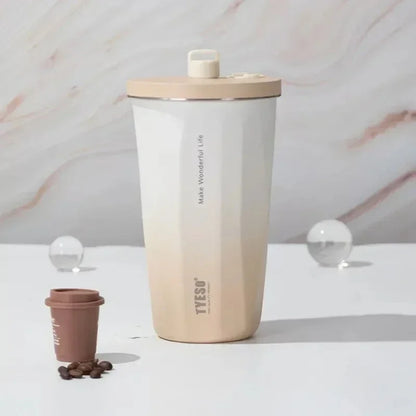 TYESO Vacuum Flask with Built-in Straw