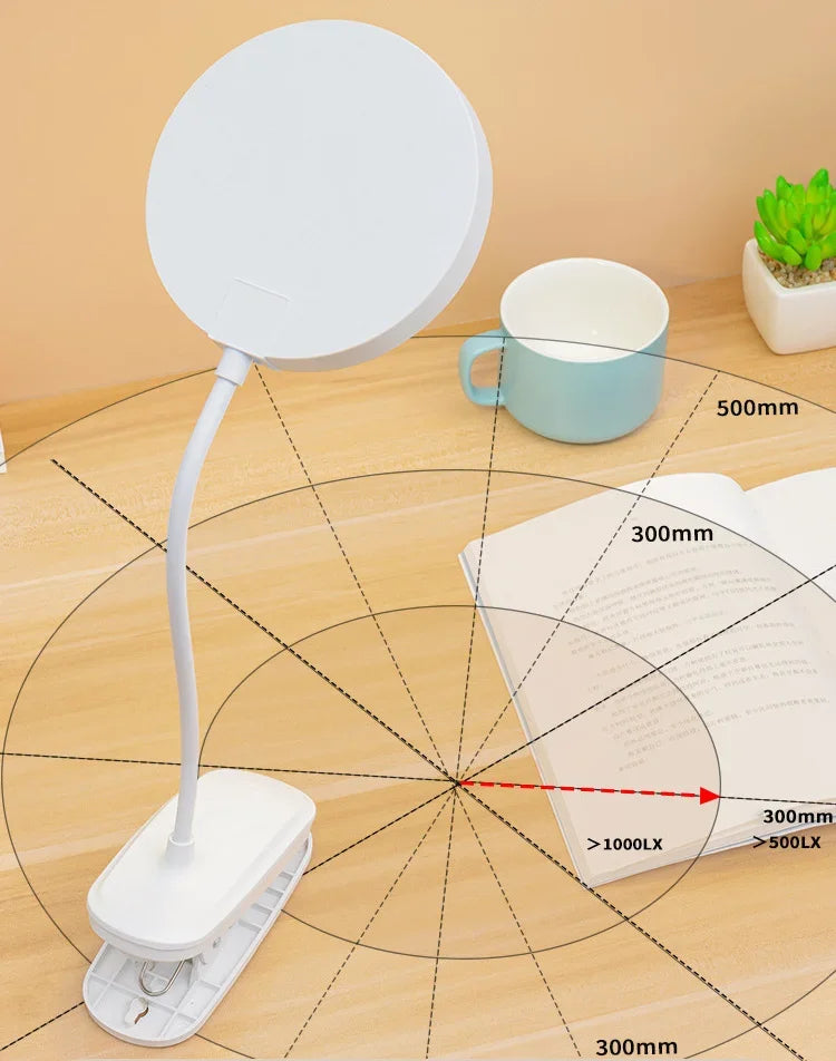 Clip-On LED Table Lamp | Study Lamp with 3 Modes