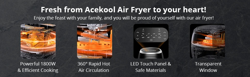 Acekool™ Airfryer with Digital Display