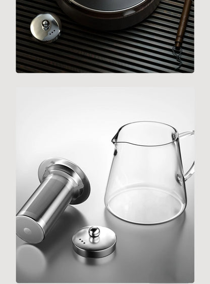 Glass Teapot with Stainless Steel Infuser | Heat Resistant