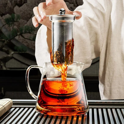 Glass Teapot with Stainless Steel Infuser | Heat Resistant