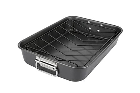 Deep Roasting Tin with Rack – Non-Stick Oven Roasting Pan for Chicken, Meat & Vegetables
