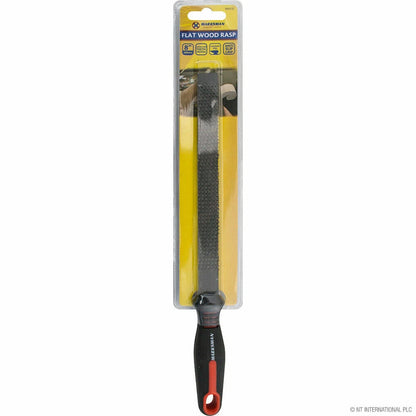 Marksman 8" Flat Wood Rasp File – Non-Slip Rubber Grip Woodworking Tool (MPN 56051C)