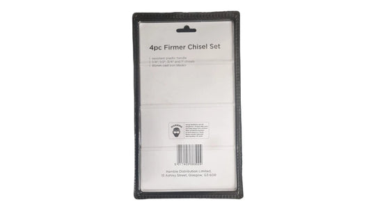 Blackspur 4pc Firmer Chisel Set – Woodworking Chisels with Plastic Handle (CH302)