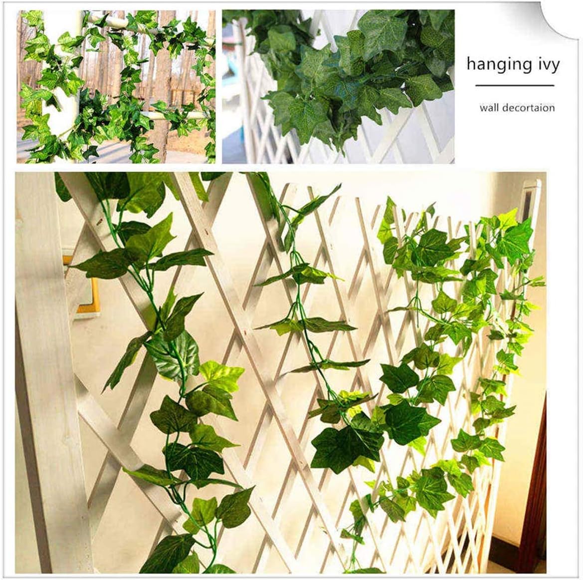 Artificial Ivy Garland | Fake Vines | Home & Wedding Decor | 6pcs